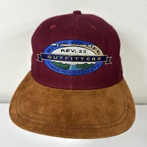 River Of Life Outfitters Made For Eternity Rev. 22 Leather Bill Cotton Cap Hat